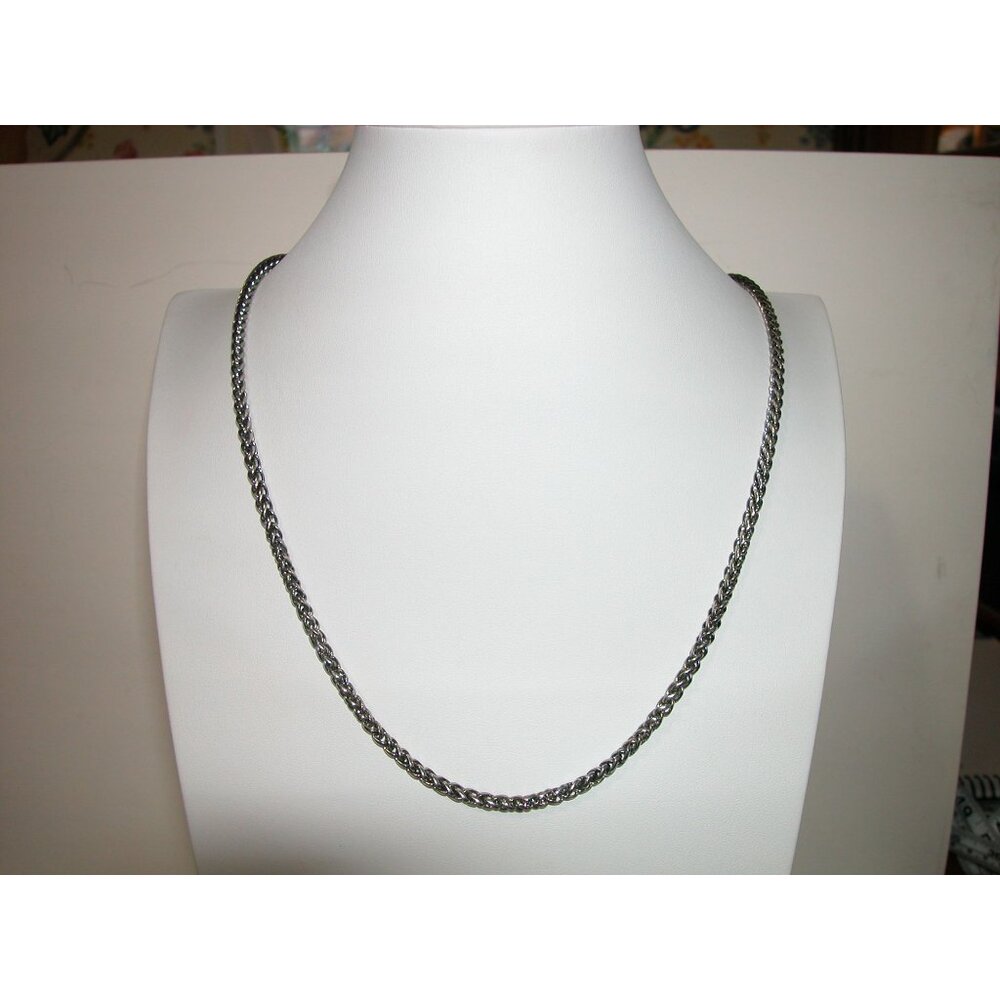 Adjustable Twisted Rope Chain Necklace In Stainless Steel For Men & Women